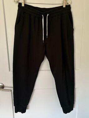 dip Black Track Jogger Pants with White Drawstring